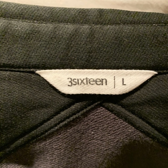 BNWOT / LTD. EDITION 3sixteen Crosscut Western Fleece Knit Shirt - Black - Large - Picture 10 of 11